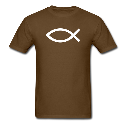 Blank Jesus Fish Dark - brown
