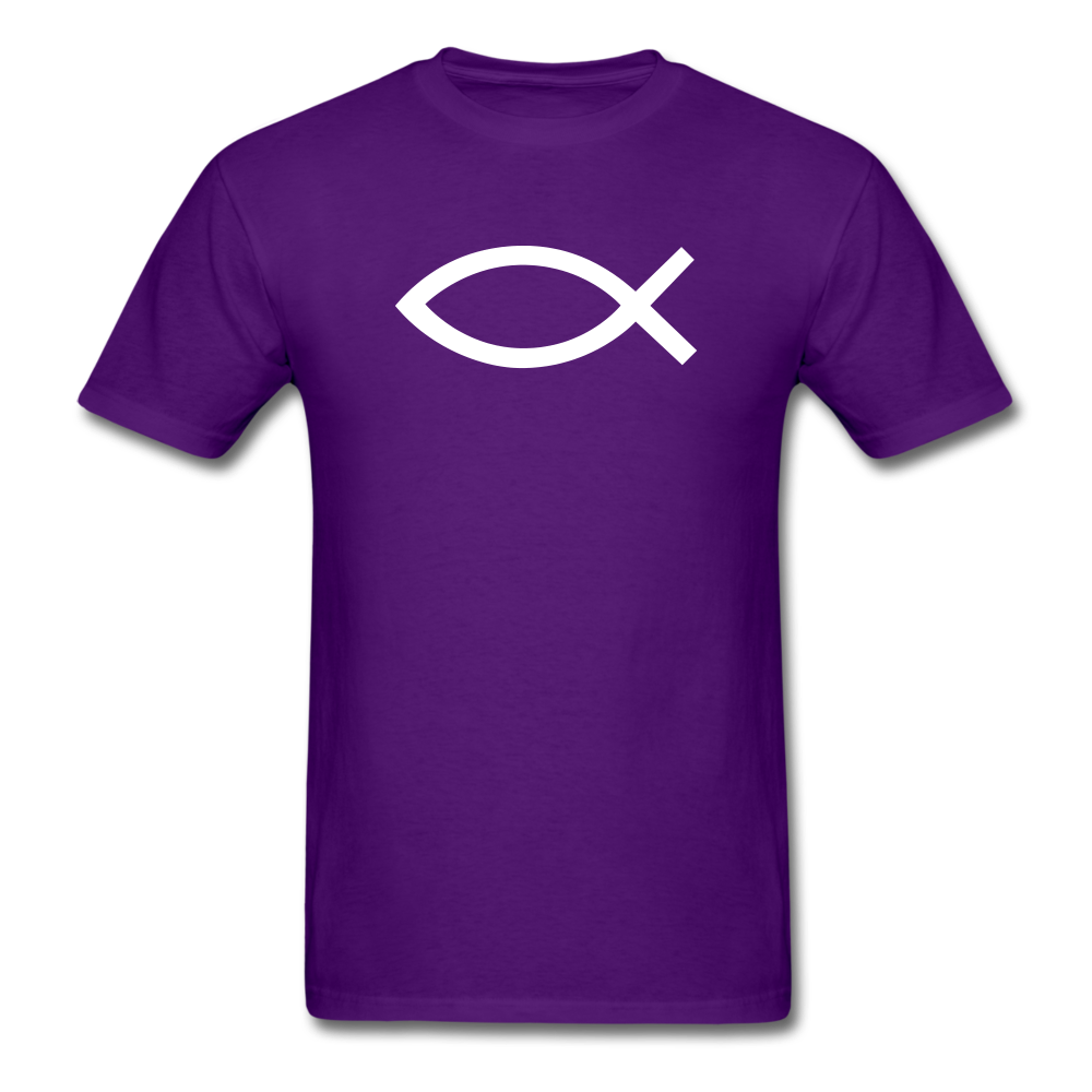 Blank Jesus Fish Dark - purple