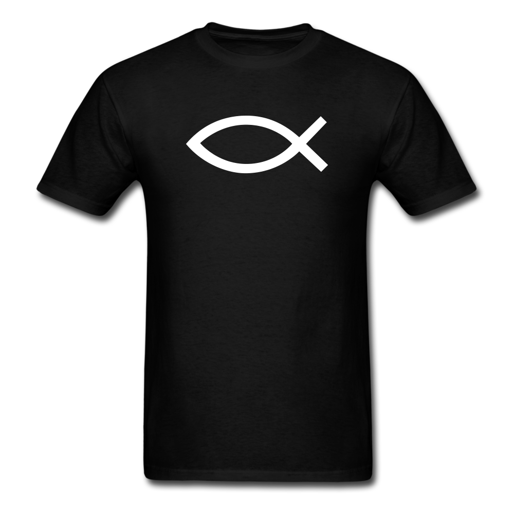 Blank Jesus Fish Dark - black