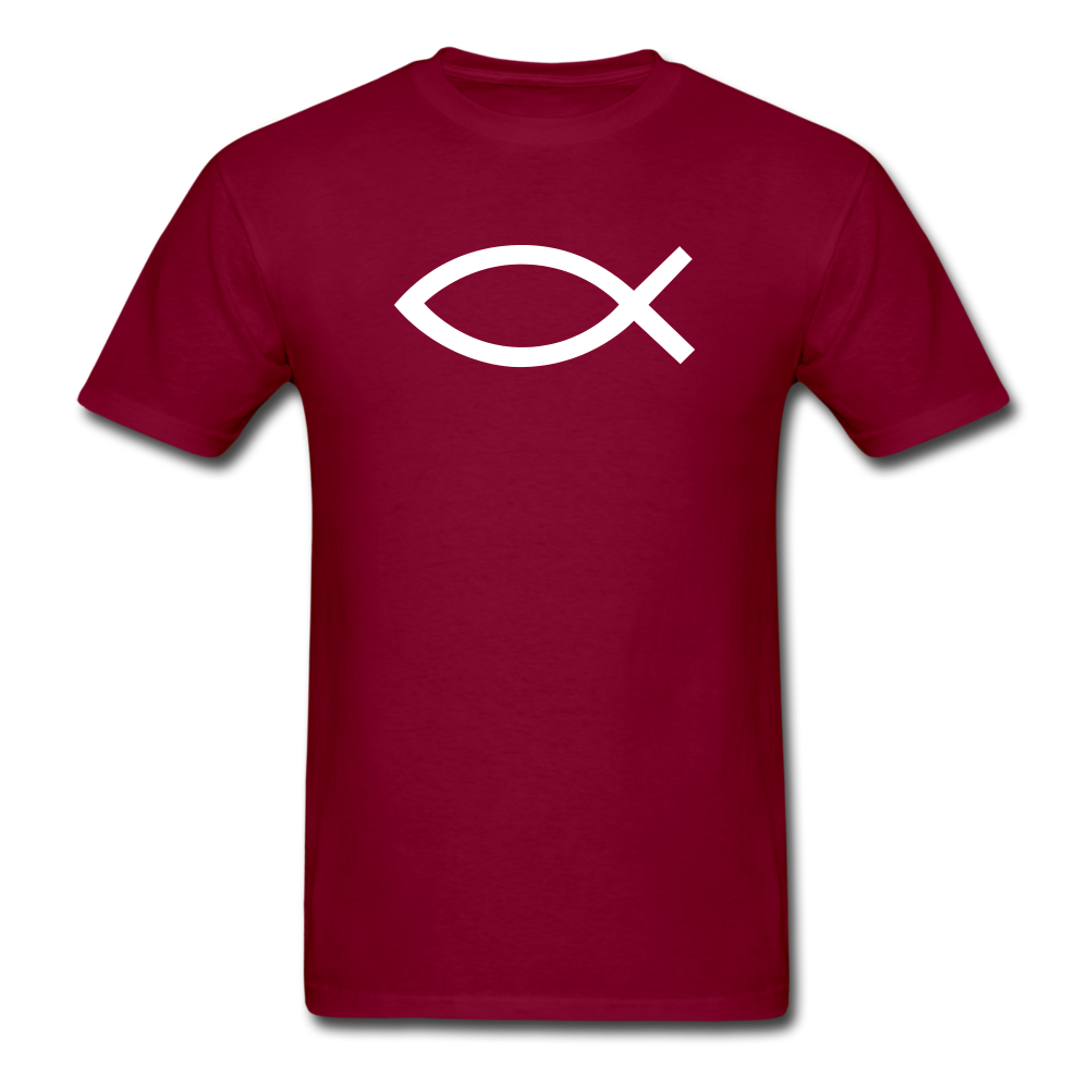 Blank Jesus Fish Dark - burgundy