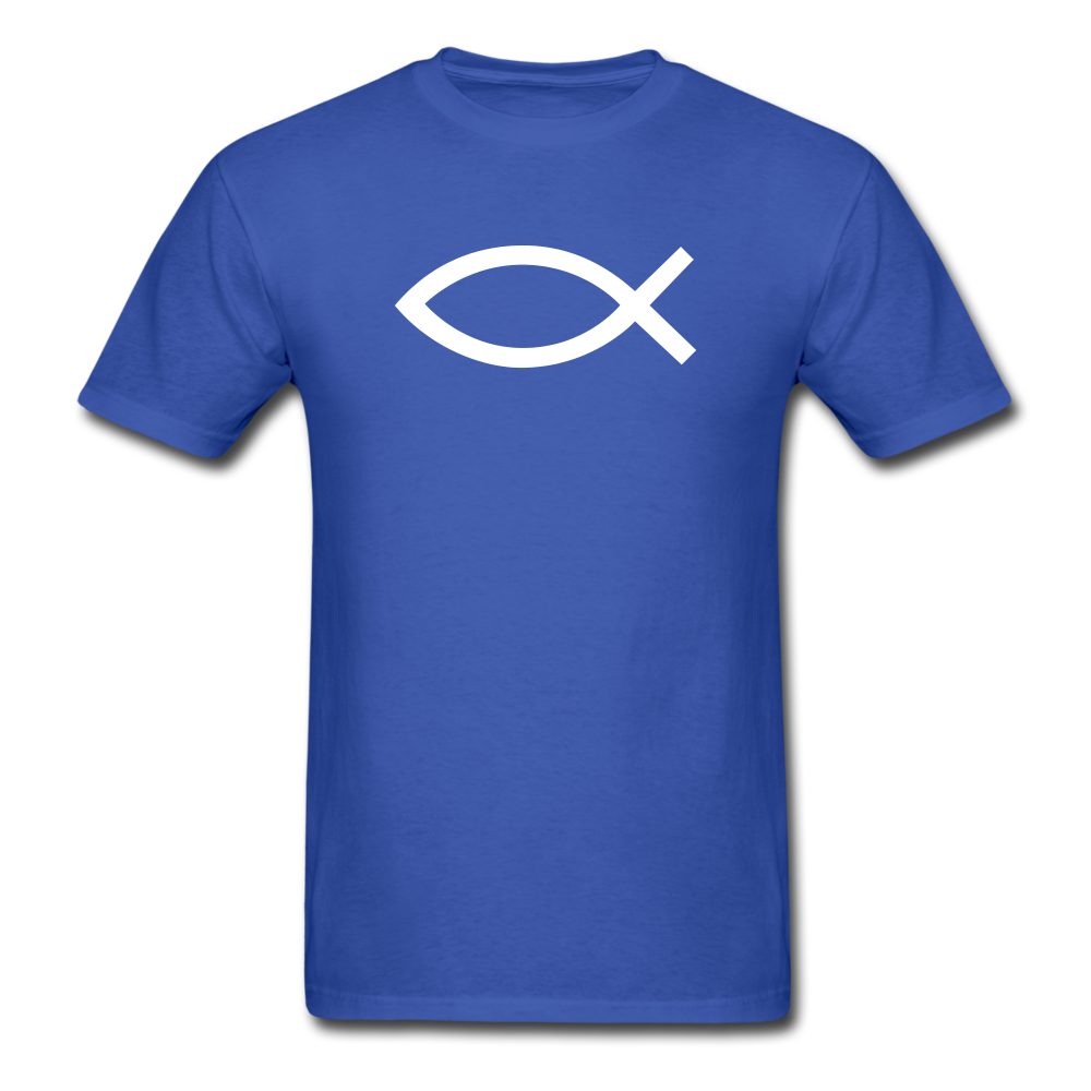 Blank Jesus Fish Dark - royal blue