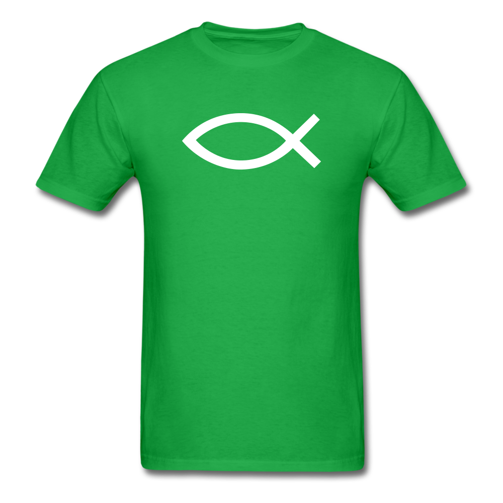 Blank Jesus Fish Dark - bright green