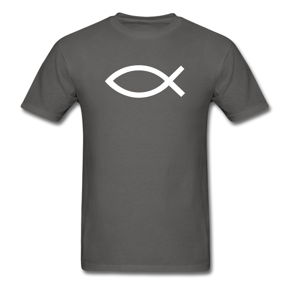 Blank Jesus Fish Dark - charcoal