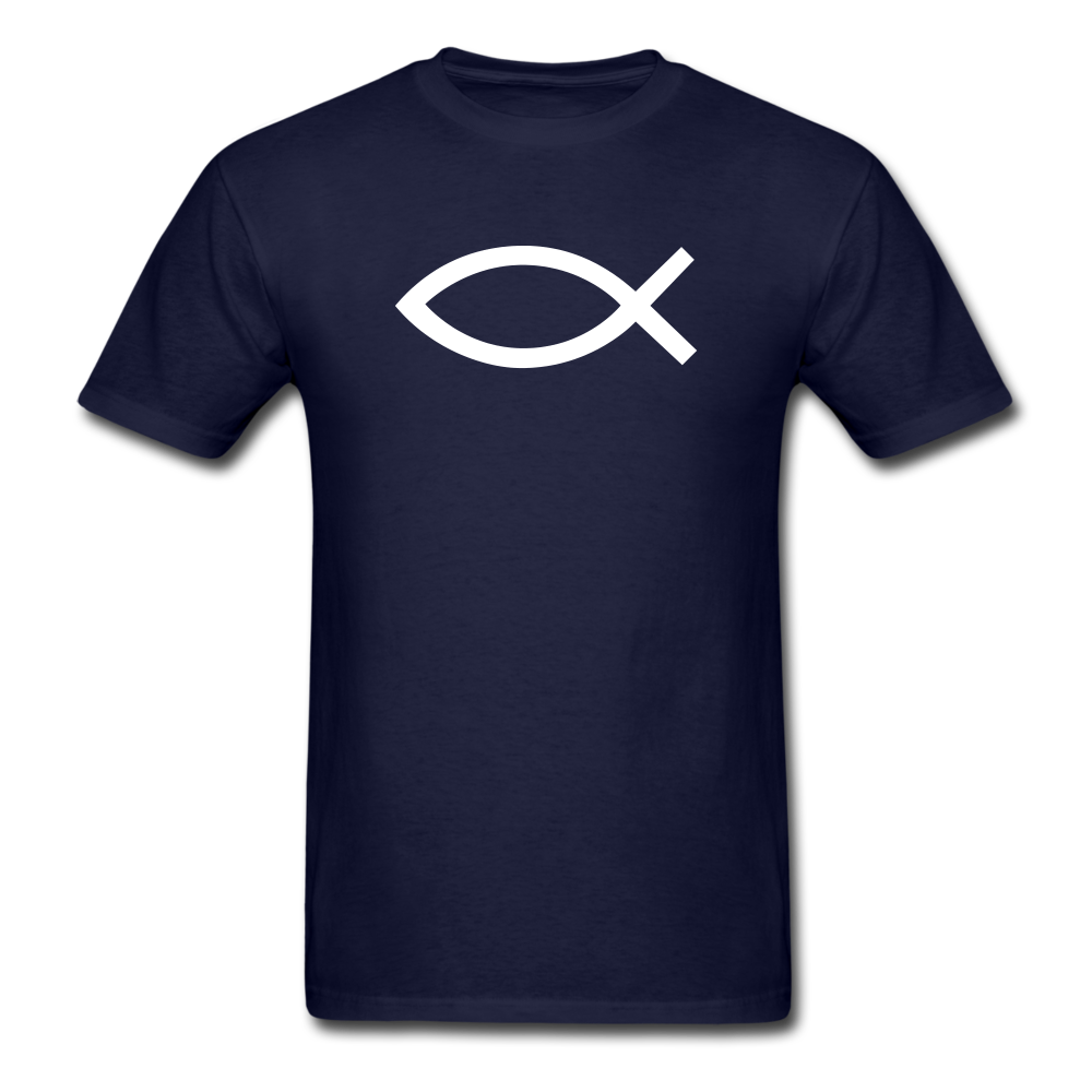 Blank Jesus Fish Dark - navy