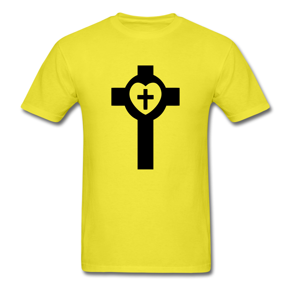 Lutheran Cross Tee Bright - yellow