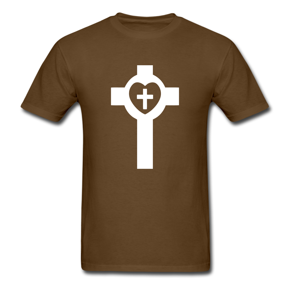 Lutheran Cross tee Dark - brown