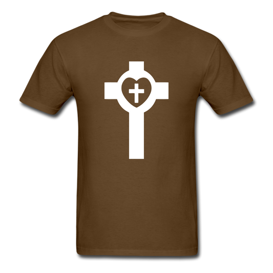 Lutheran Cross tee Dark - brown