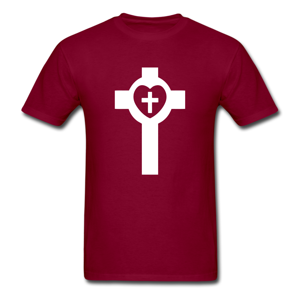 Lutheran Cross tee Dark - burgundy