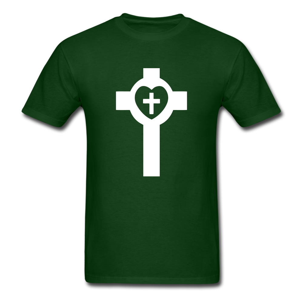Lutheran Cross tee Dark - forest green