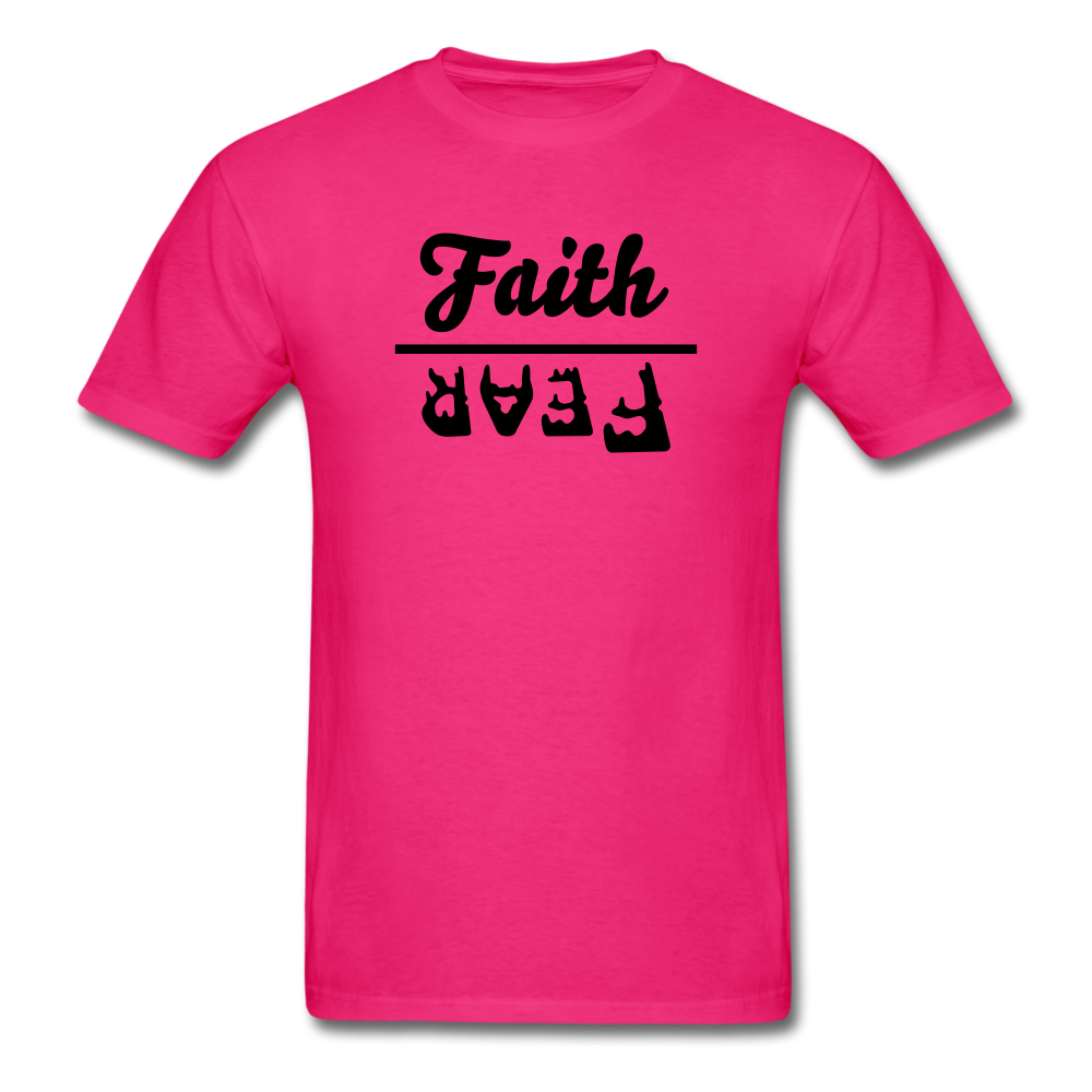Faith over Fear Tee Bright - fuchsia