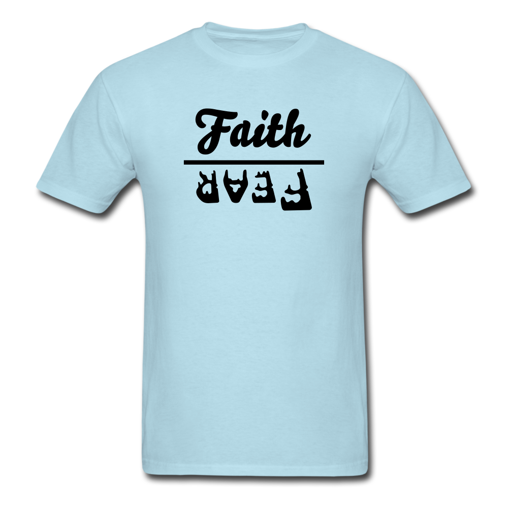 Faith over Fear Tee Bright - powder blue