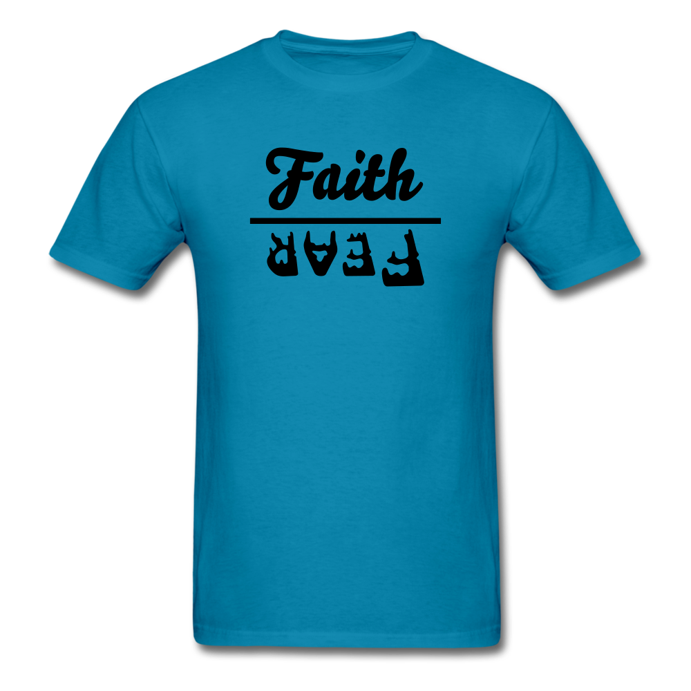 Faith over Fear Tee Bright - turquoise
