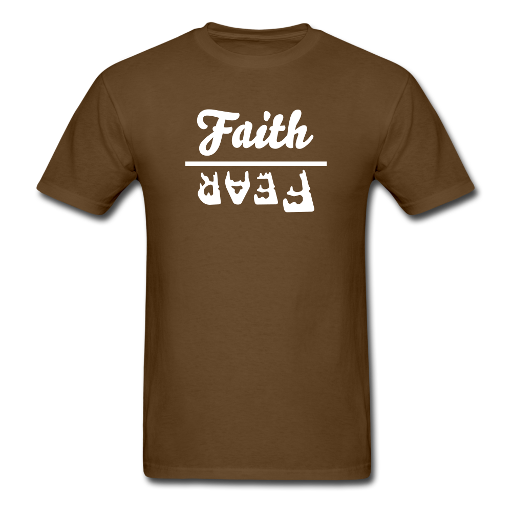 Faith over Fear Tee Dark - brown