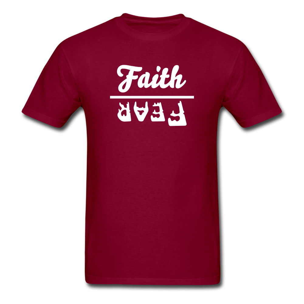 Faith over Fear Tee Dark - burgundy