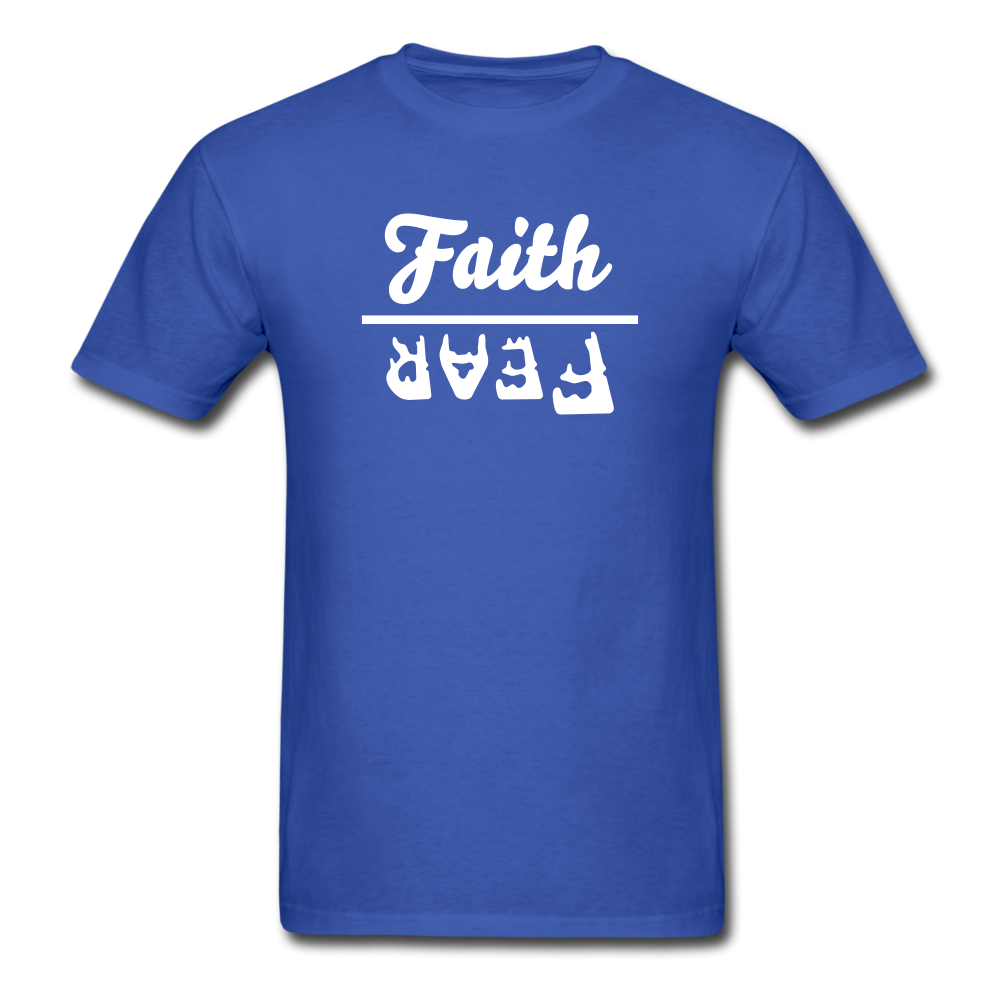 Faith over Fear Tee Dark - royal blue