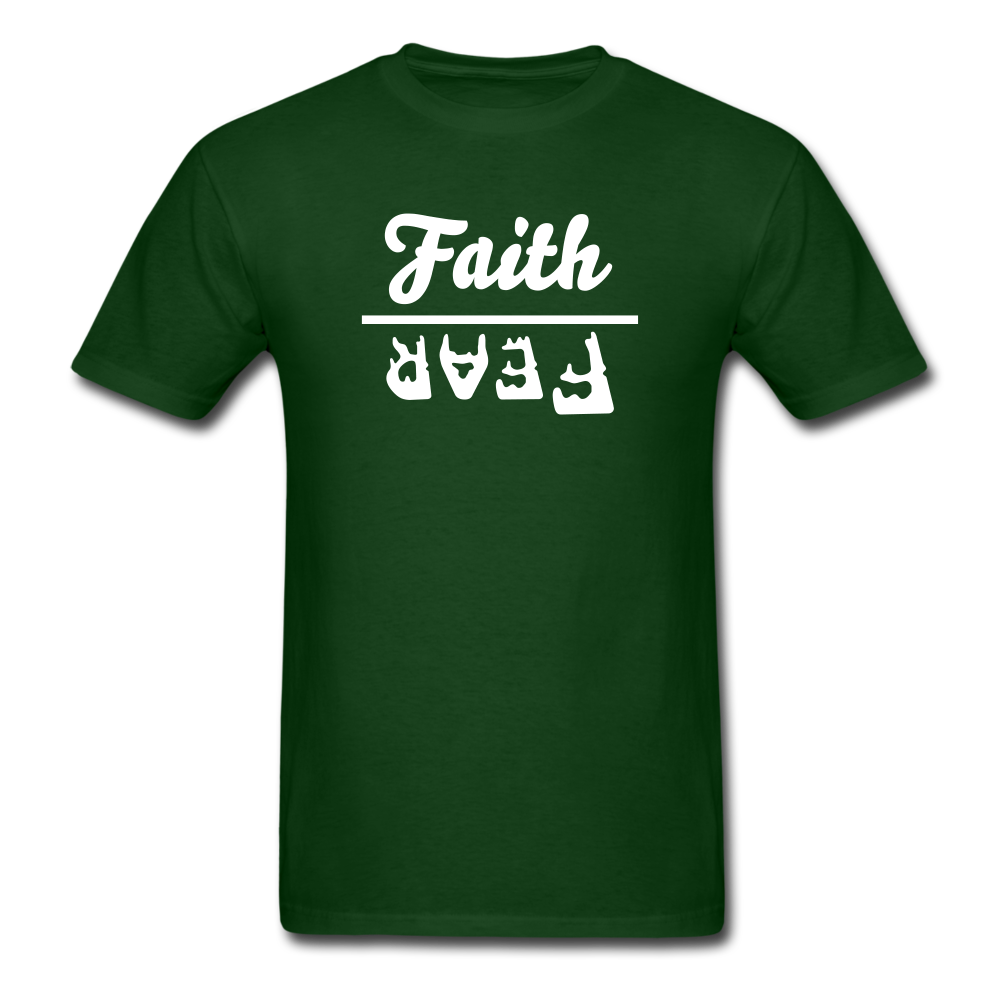 Faith over Fear Tee Dark - forest green