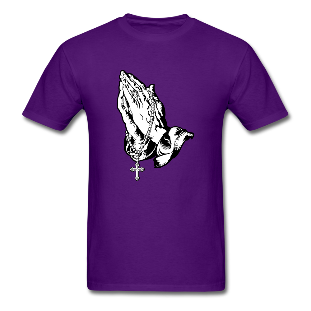 Praying Hands Tee Dark - purple