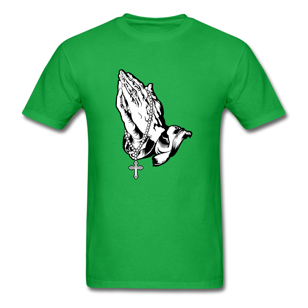 Praying Hands Tee Dark - bright green