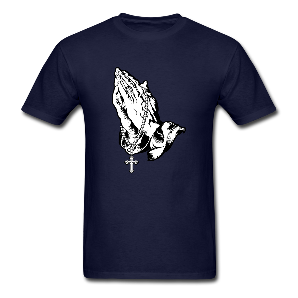 Praying Hands Tee Dark - navy