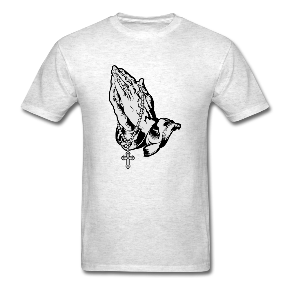 Praying Hands Mineral Tee - light heather gray