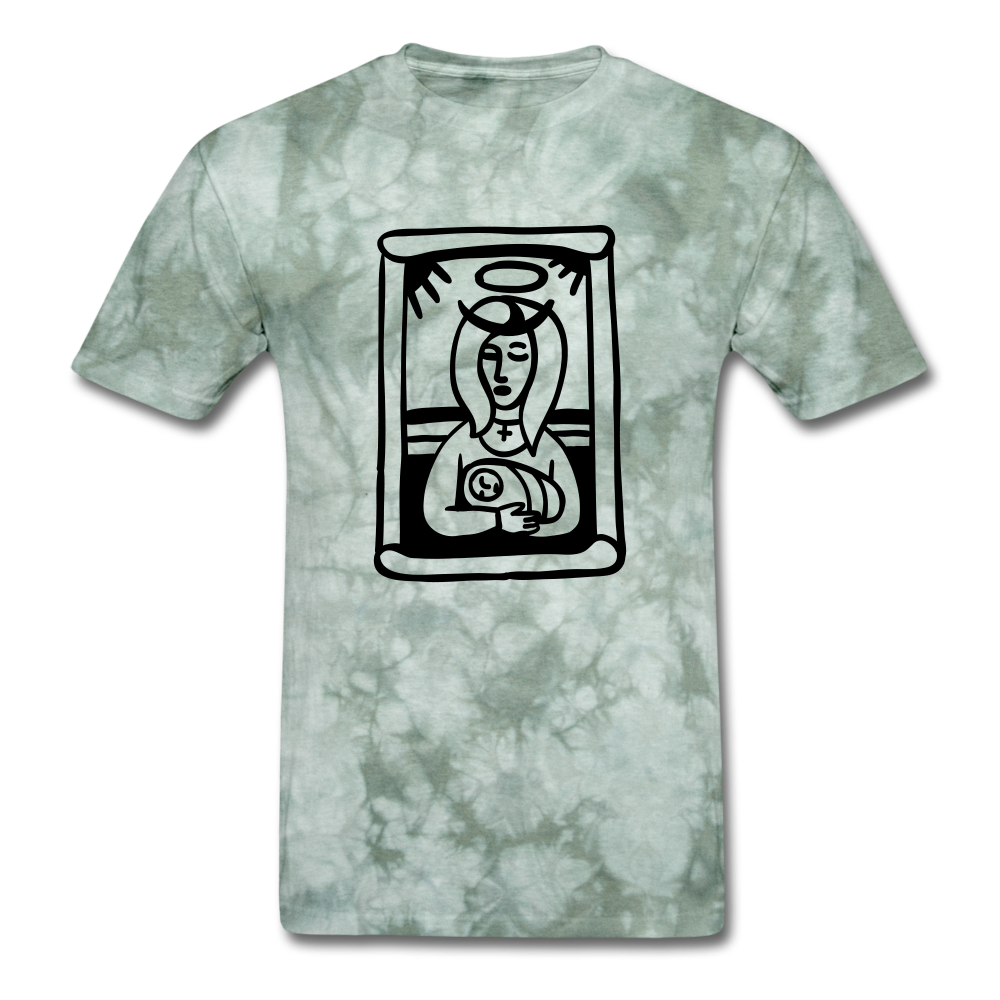 Mother Mary Mineral Tee - military green tie dye
