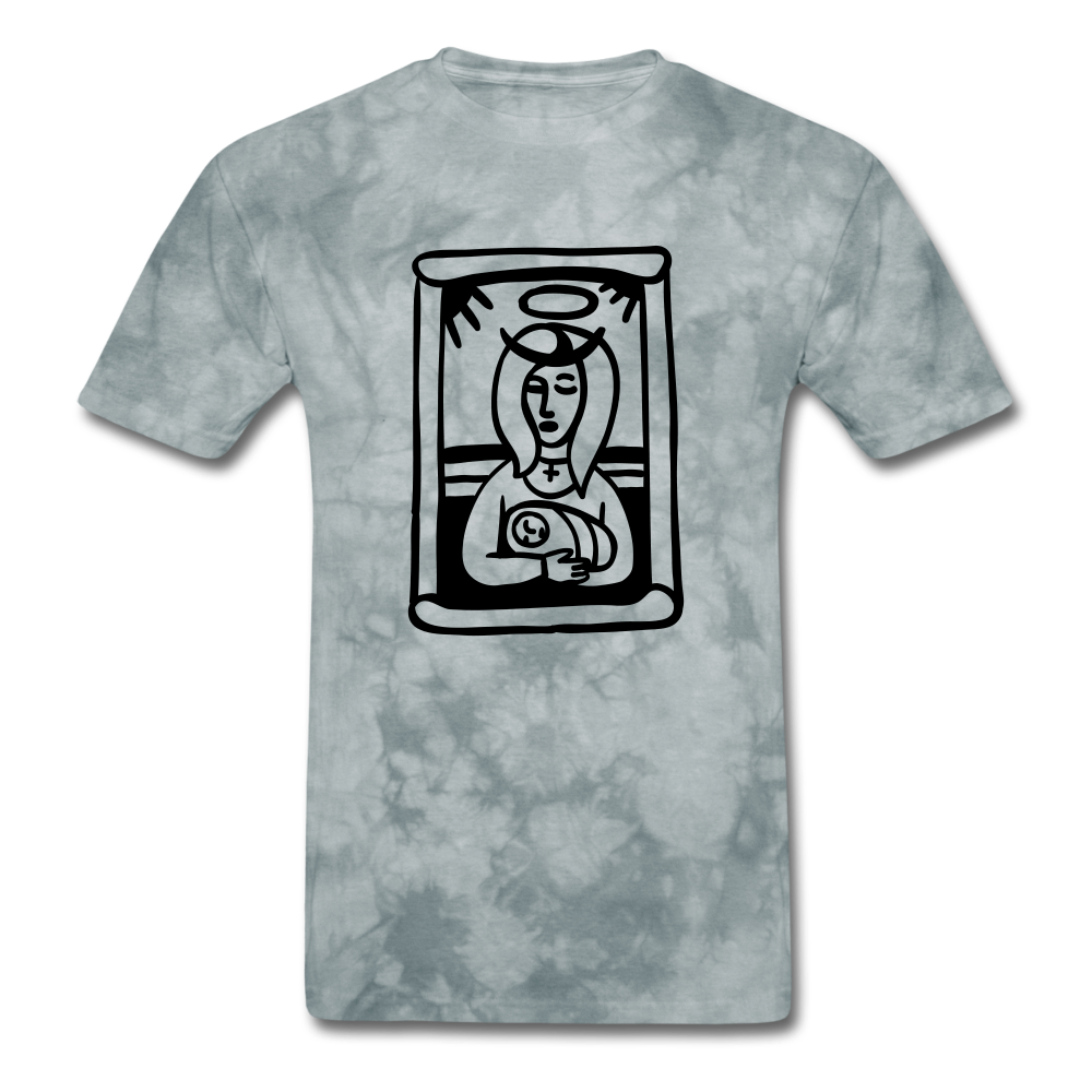Mother Mary Mineral Tee - grey tie dye