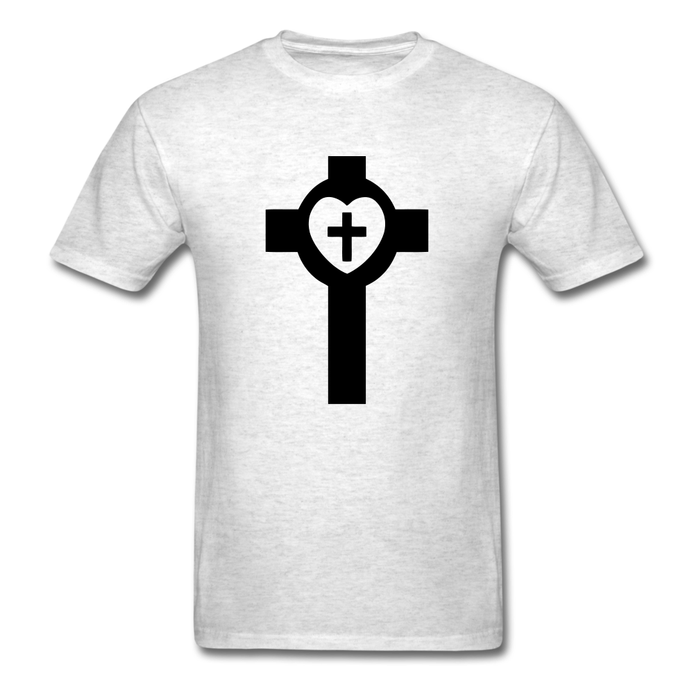 Lutheran Cross Mineral Tee - light heather gray