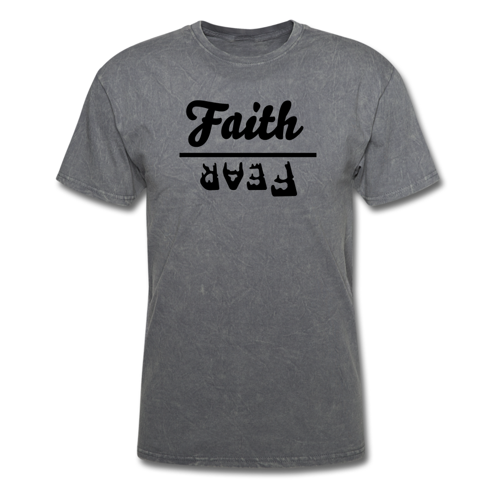 Faith over Fear Mineral Tee - mineral charcoal gray