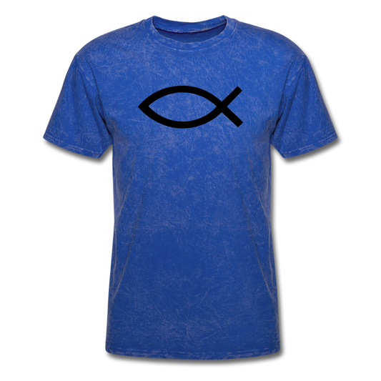 Blank Jesus Fish Mineral Tee - mineral royal
