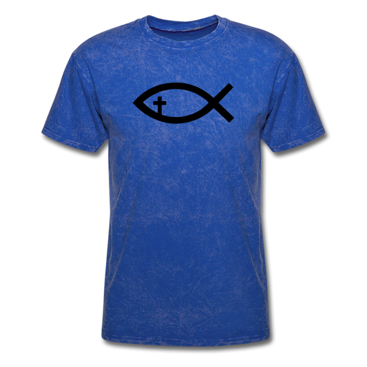 Cross Fish Mineral Tee - mineral royal