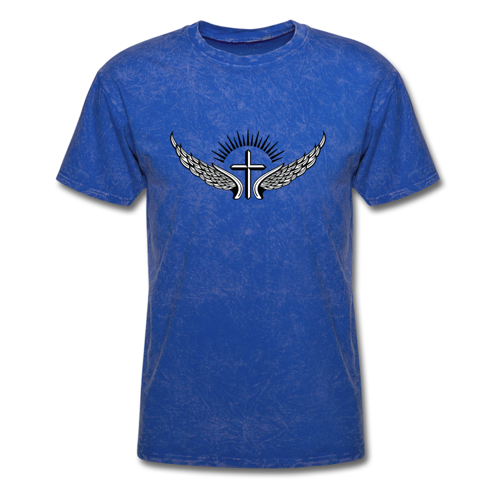 Winged Cross mineral Tee - mineral royal
