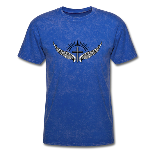 Winged Cross mineral Tee - mineral royal
