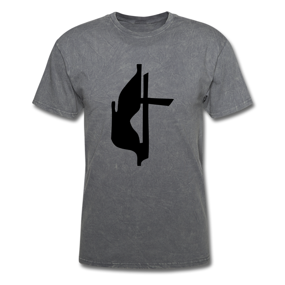 Methodist Cross Mineral Tee - mineral charcoal gray