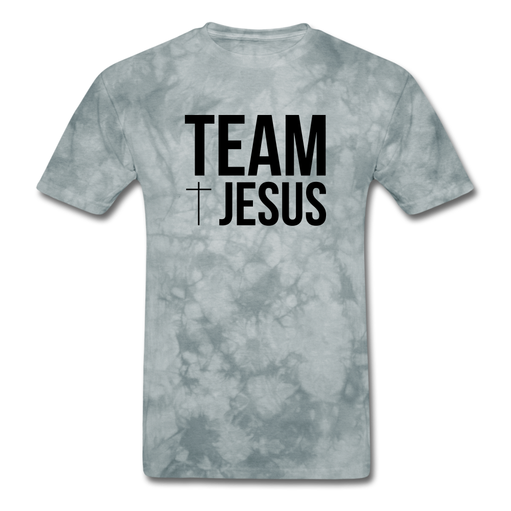 Team Jesus Mineral Tee - grey tie dye