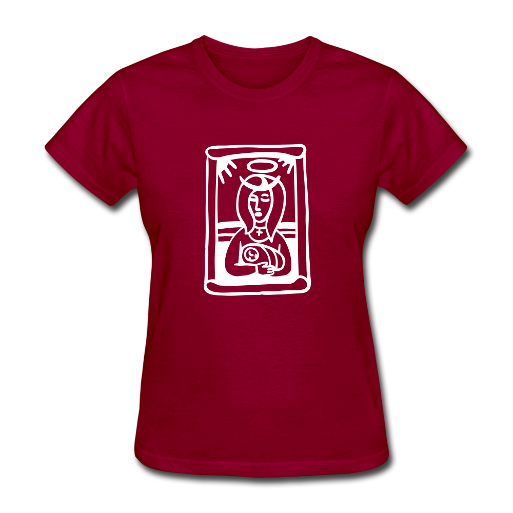 Mother Mary Women's Tee Dark - dark red