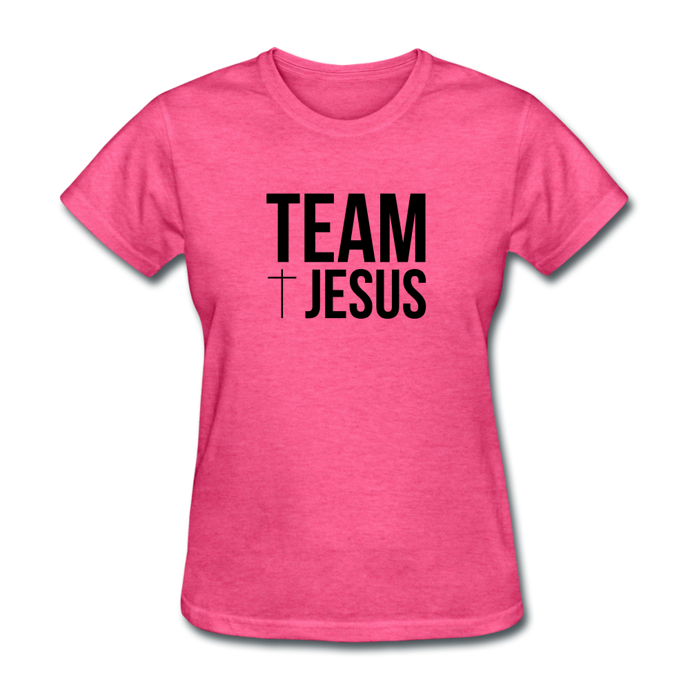 Team Jesus Women's Tee Bright Heather - heather pink