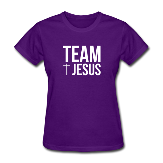 Team Jesus Women's Tee Dark - purple