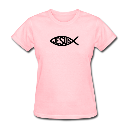 Jesus Fish Women's Bright Tee - pink