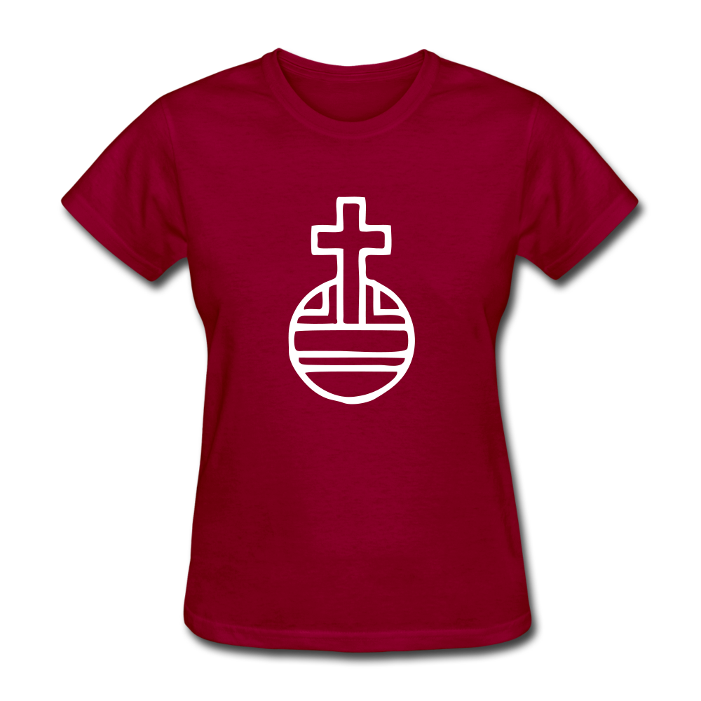 Sovereign Cross Women's Dark Tee - dark red