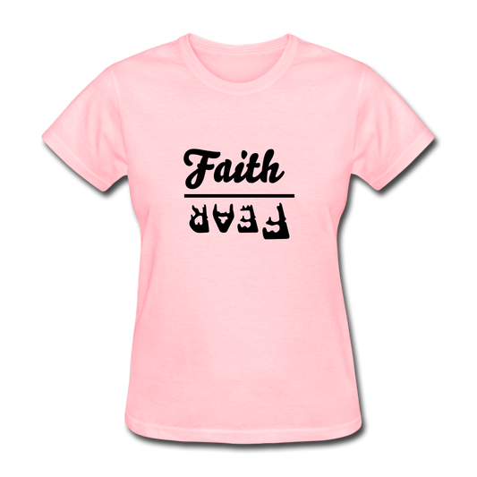 Faith Over Fear Women's Bright Tee - pink