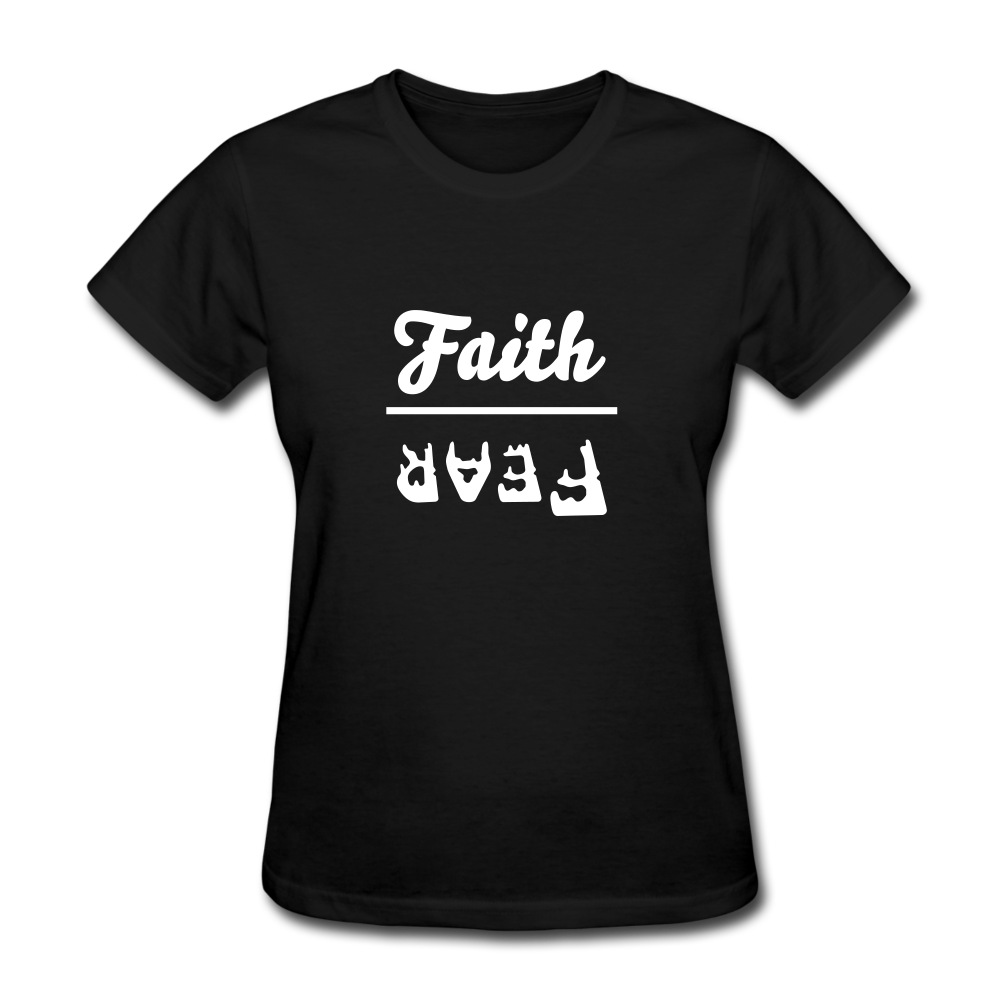 Faith over Fear Women's Dark Tee - black