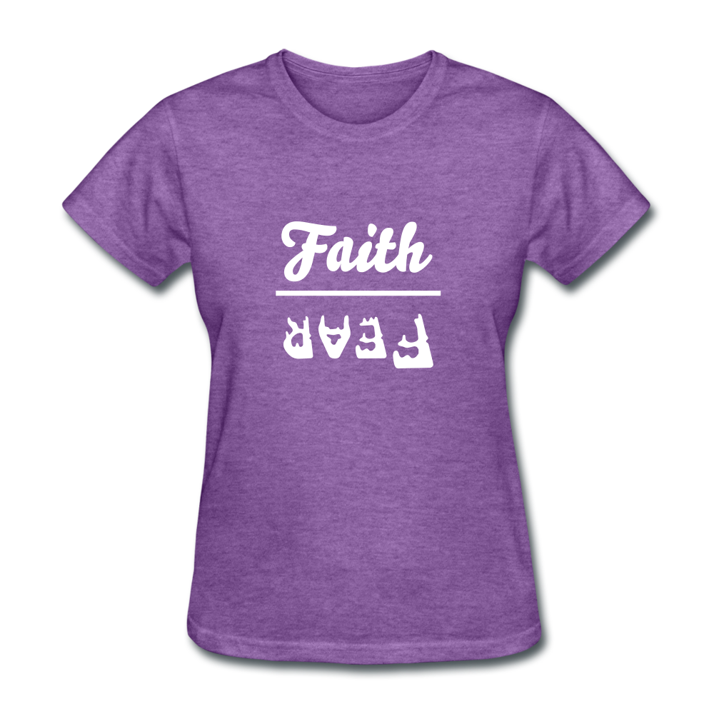 Faith Over Fear Women's Heather Tee - purple heather