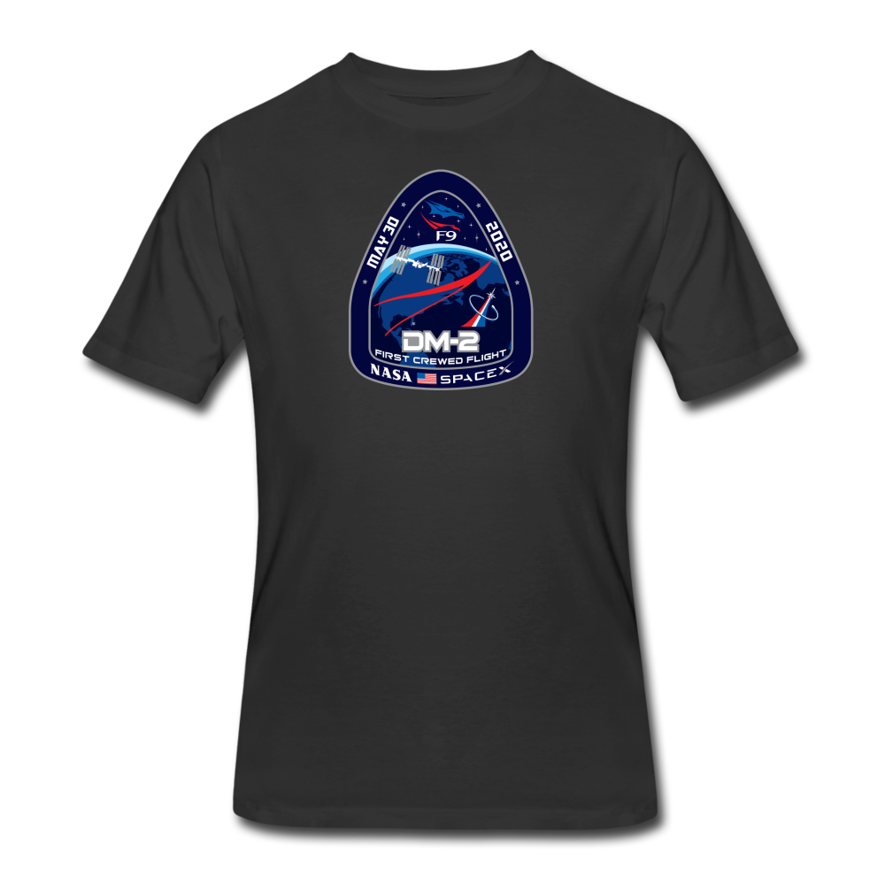 NASA and SpaceX DM2 Patch Black T-Shirt - black