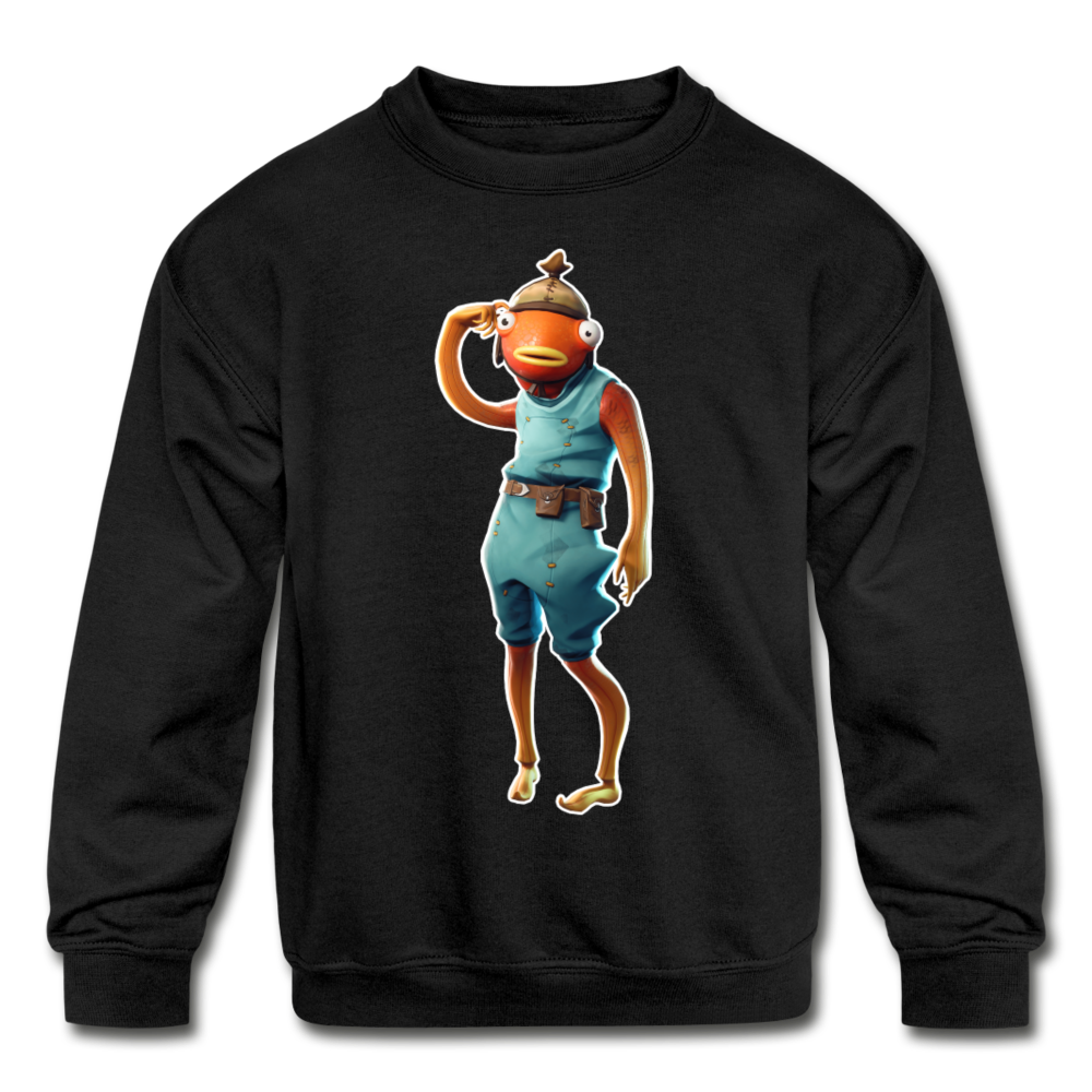 Tiko Kid's Crewneck Fortnite Video Game Sweatshirt - black