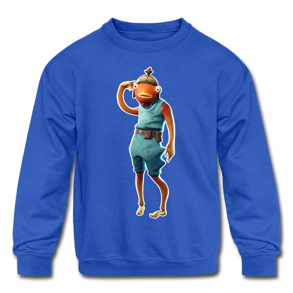 Tiko Kid's Crewneck Fortnite Video Game Sweatshirt - royal blue
