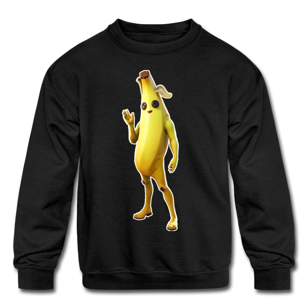 Peely Crewneck Fortnite Video Game Sweatshirt - black