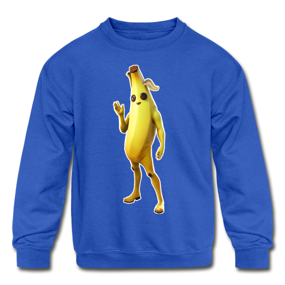 Peely Crewneck Fortnite Video Game Sweatshirt - royal blue