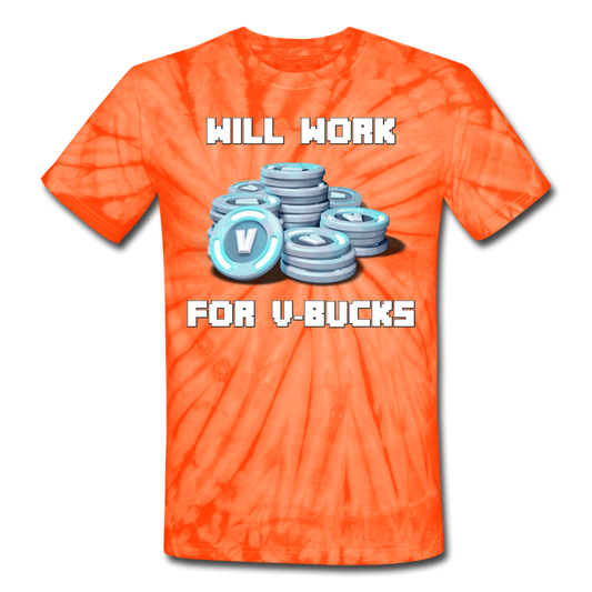 Unisex Tie Dye T-Shirt - spider orange