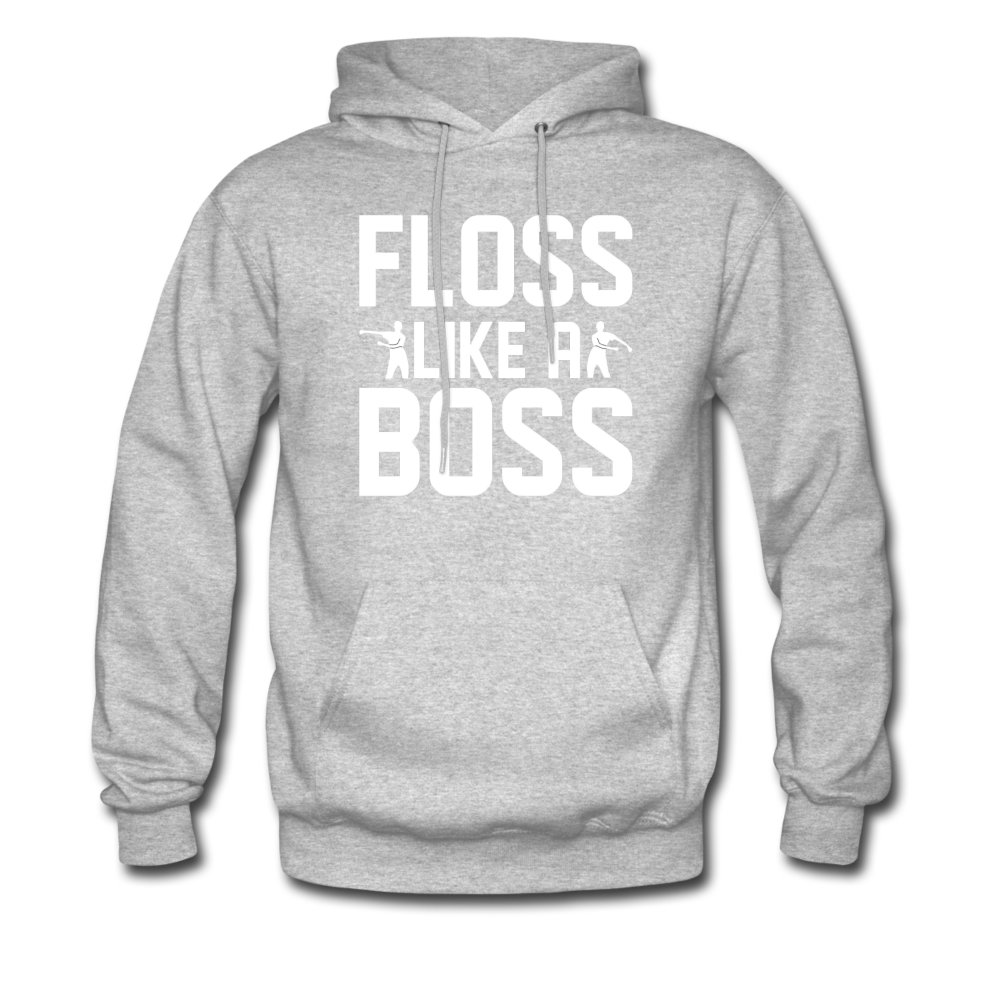 Floss Like A Boss Hoodie Fortnite Video Game Sweatshirt - heather gray
