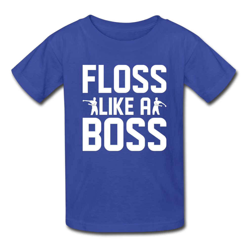 Floss Like A Boss Kid's Fortnite Video Game T-Shirt - royal blue